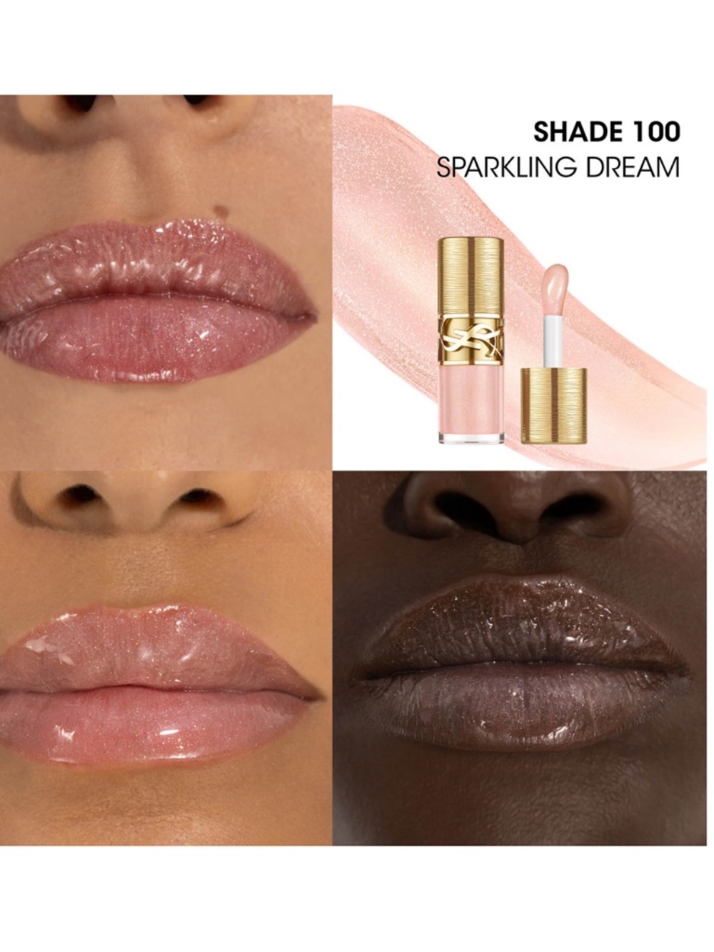 YSL 100 sparkling dream plumping lip oil Shimmering Lip Gloss